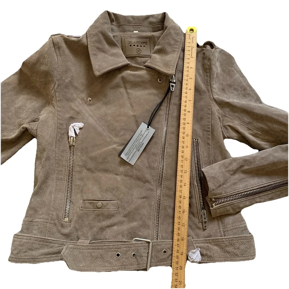 Blanknyc women's Suede Leather Jacket lined Casual Moto New with defect SZ-M